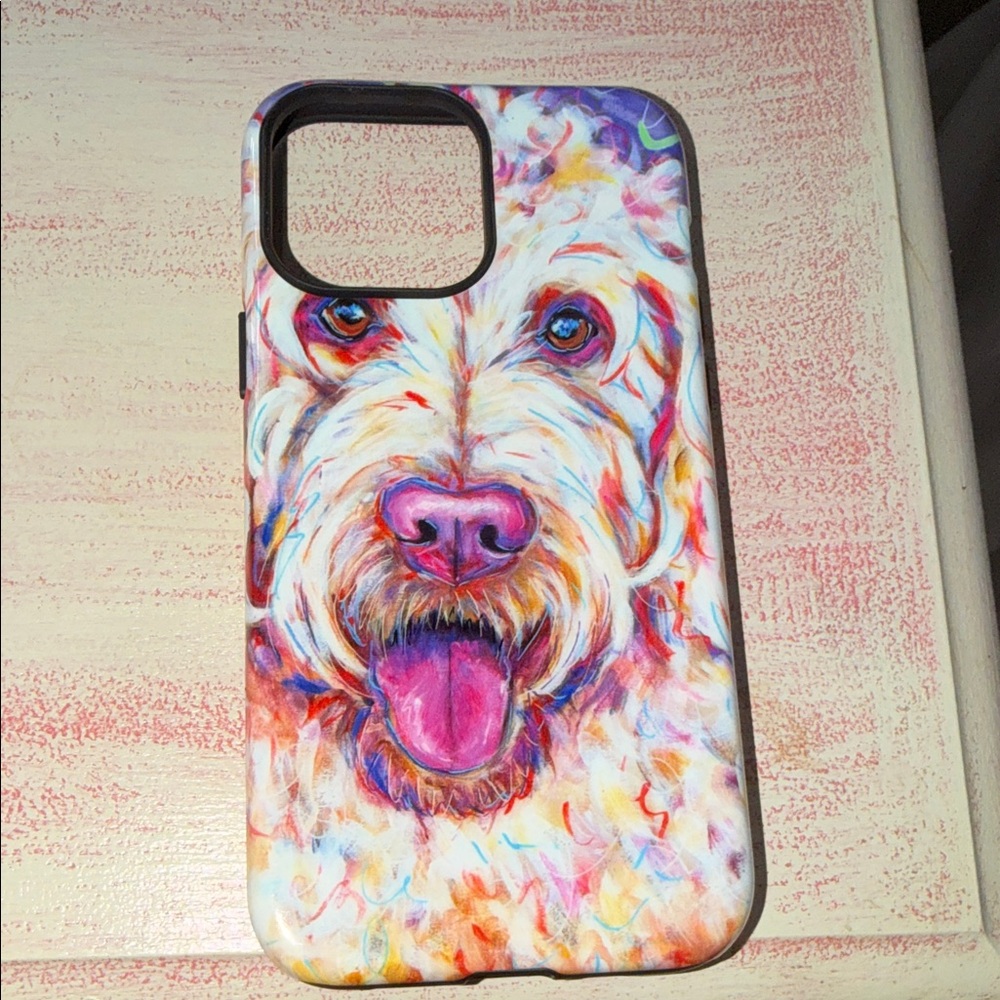 Colorful Dog Print Phone Case